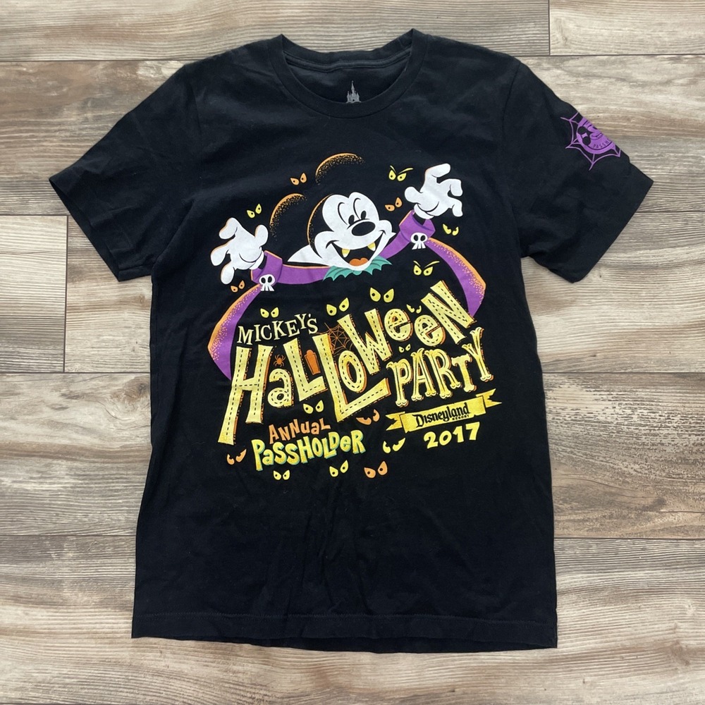 Disney Mickey's Halloween Party T-Shirt Womens M Black 2017 Disney Parks Tee